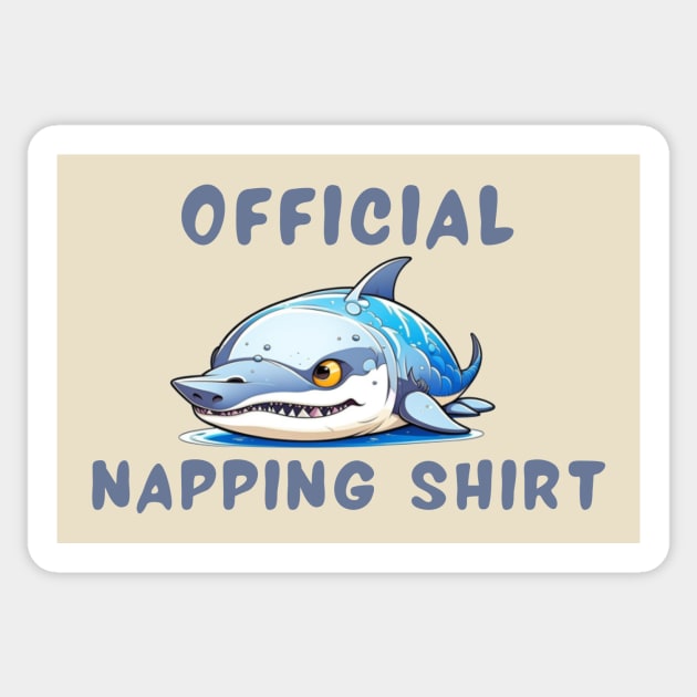 Napping shirt shark Sticker by IOANNISSKEVAS